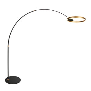 Booglamp Ringlux Zwart -Goud Led incl. Dimmer