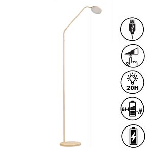 Oplaadbare Vloerlamp Duuk Beige Zand 6 Watt
