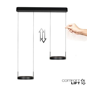 Hanglamp Mykty Zwart Incl. Comfortlift 2 Lichts
