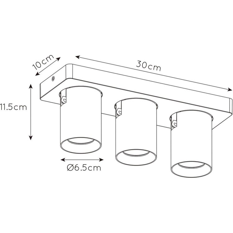 Artdelight Spot Megano Champagne GU10 3Lichts
