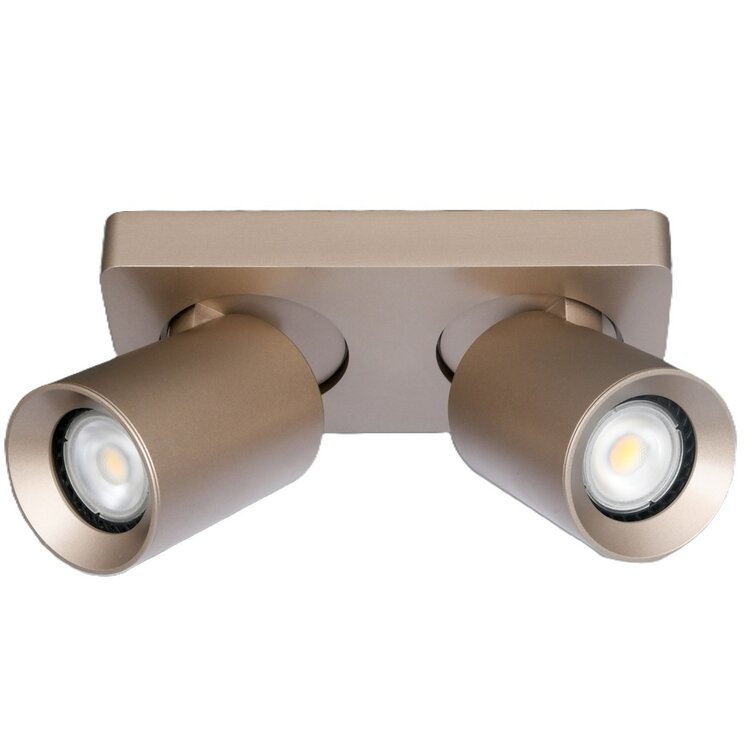 Artdelight Spot Megano Champagne GU10 2 Lichts