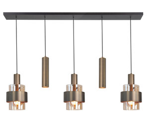 Highlight Hanglamp Marrone Brons/Amber 5-lichts
