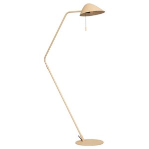 Vloerlamp Lotte Beige Trekschakelaar 1 x E27 Fitting