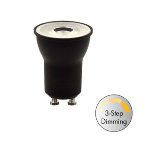 Mini GU10 3.6Watt Zwart 3-Step Dim Ø 35mm