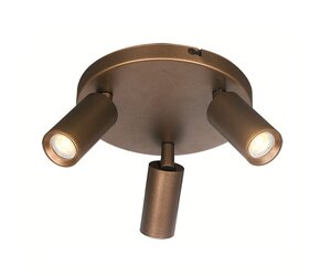 Freelight Spot Scolo Brons-Goud GU10 3-Lichts Rond