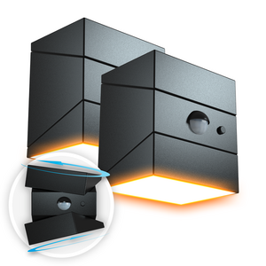 Wandlamp TwistCube Zwart Solar 2-Pack