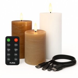 Oplaadbare Kaarsen Urban Nights 3 Stuks