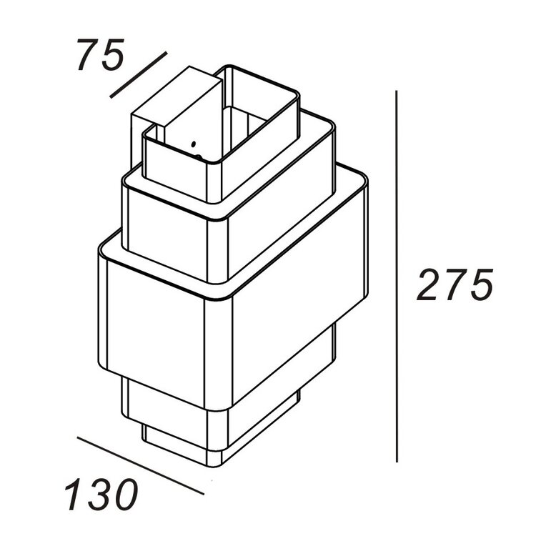 Artdelight Wandlamp Layers Champagne 27.5 x 20cm excl. 3 x G9 Lichtbron