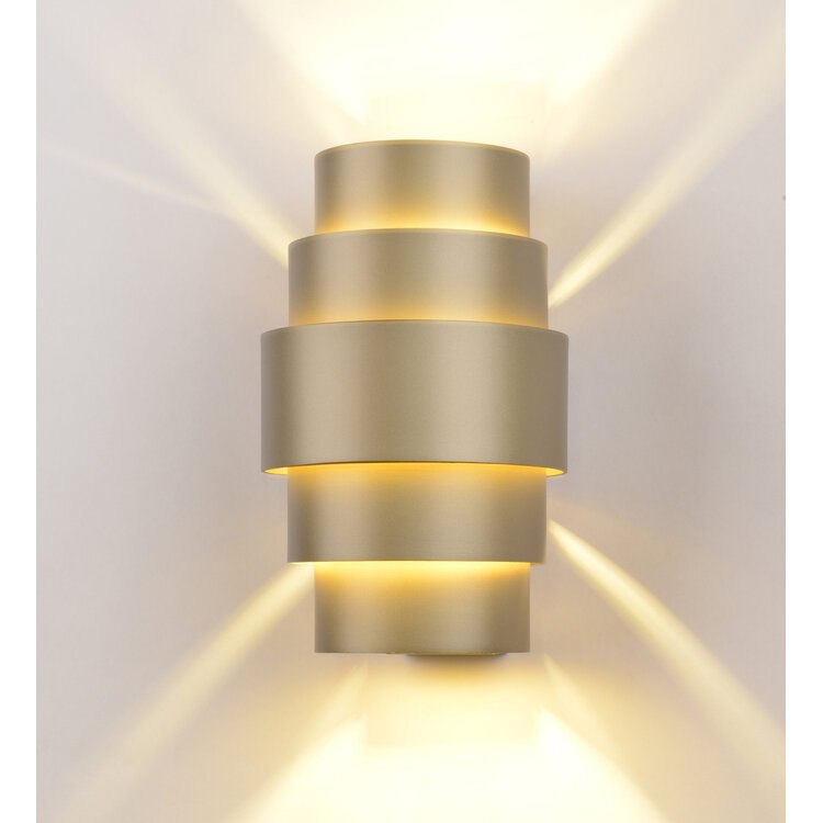 Artdelight Wandlamp Rolls Champagne 2 x G9 fitting Hoogte 22cm
