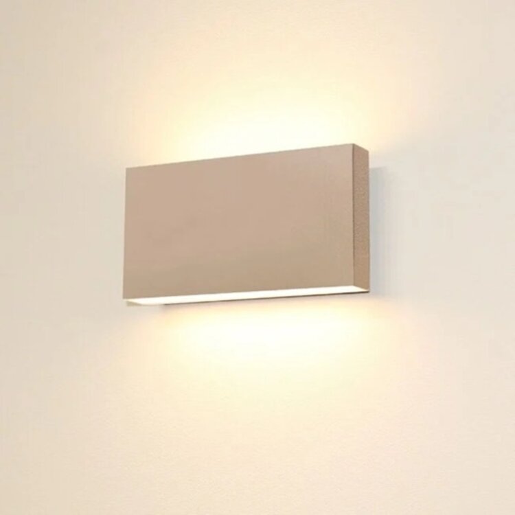Artdelight Wandlamp BOX2 Champagne 2 x 6.5Watt IP65