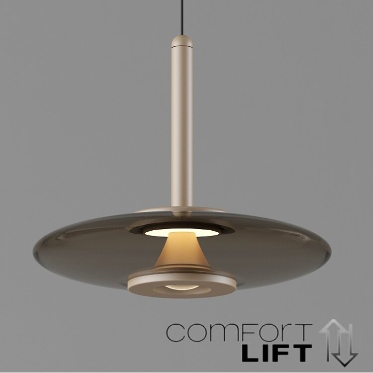 Artdelight Hanglamp Madison3 Champagne - Koffie Led  Incl. Comfort-Lift