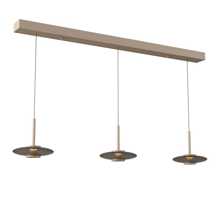 Artdelight Hanglamp Madison3 Champagne - Koffie Led  Incl. Comfort-Lift