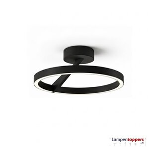 Plafondlamp Oregon Zwart Led Ø 33cm