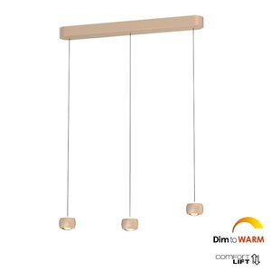 Hanglamp Cosmo Beige incl. Comfortlift & Dim to Warm L 90cm