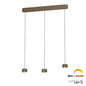 Hanglamp Cosmo Brons-Goud incl. Comfortlift & Dim to Warm L 90cm
