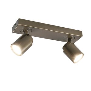 Spot Razza Brons-Goud 2 lichts  GU10  Balk