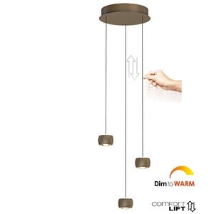 Hanglamp Cosmo Brons-Goud incl. Comfortlift & Dim to Warm  Ø 30cm