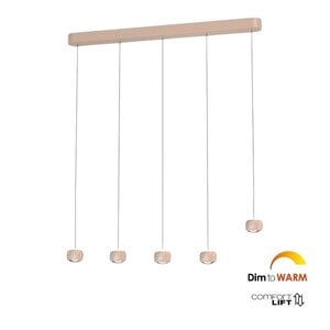 Hanglamp Cosmo Beige incl. Comfortlift & Dim to Warm L 120cm