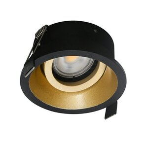 Inbouwspot Roura Zwart-Goud GU10  Rond 1 Lichts