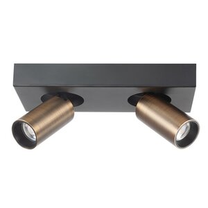 Spot Eliano Zwart Brons 2-Lichts