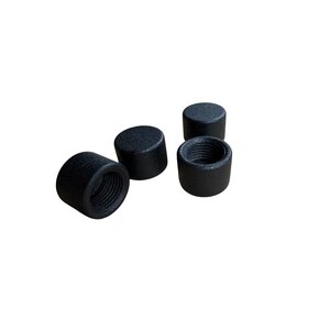 Einddopjes Zwart incl. Schroefdraad 4 Stuks