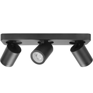 Spot Oliver Mat Zwart 3 lichts IP44