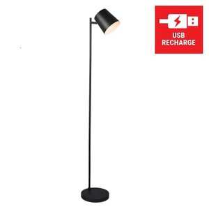 Vloerlamp Blake Zwart oplaadbaar
