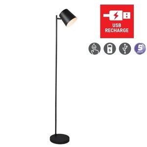 Vloerlamp Blake Zwart oplaadbaar