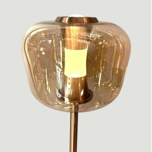 Vloerlamp Rosa Rose-Goud - Amber incl. Touch Dimmer