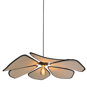 Hanglamp LumaFlora Linnen Ø 80 cm Bladenvorm