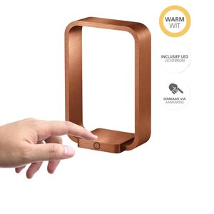 Tafellamp Modesto Koper Brons 20 cm 3-Step Dimmer