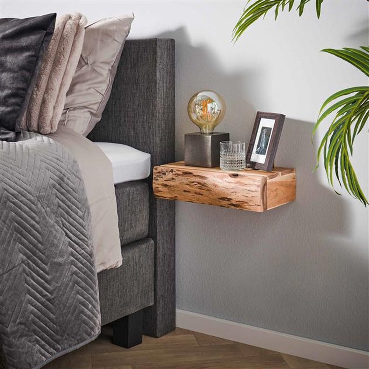 Lt-Luce Nachtkastje Tree L Massief Acacia Naturel 1 Lade Set Van 2