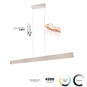 Hanglamp Galway Nikkel Incl. Comfortlift 150cm