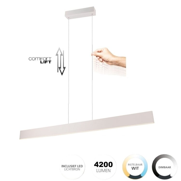 Hanglamp Galway Beige Incl. Comfortlift Up & Down Light