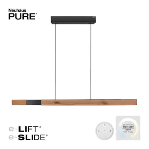 Hanglamp PURE MOTO-RISE e-Slide & e-Lift Black Wood