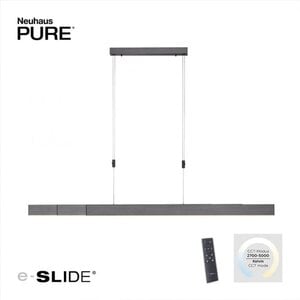 Hanglamp PURE MOTO e-Slide Grey LED L 120-200cm