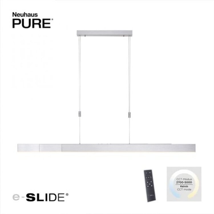Hanglamp PURE MOTO e-Slide Aluminium LED  L 120-200cm  incl. Remote