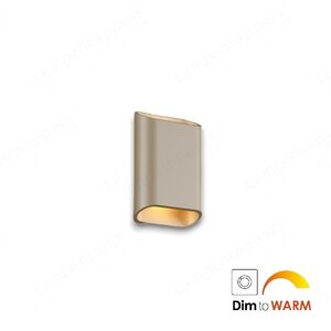Wandlamp Diaz-S Champagne Led 2 x 3Watt Dim To Warm