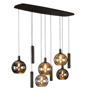 Hanglamp Sfera Artic Zwart Glas Tricolore 9 Lichts