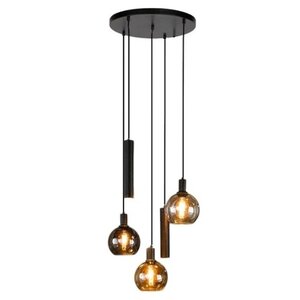 Hanglamp Sfera Artic Zwart Glas Tricolore 5 Lichts