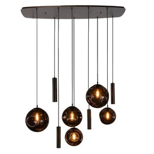 Hanglamp Stellar Sienna Bruin 5+4-lichts