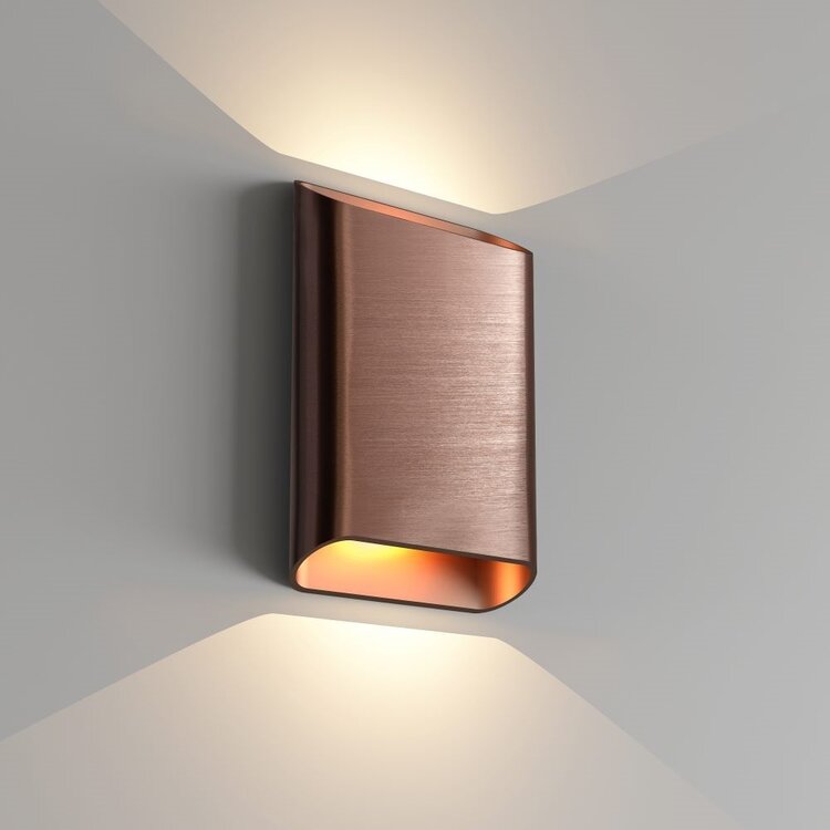 Artdelight Wandlamp Diaz-L Brons Koper Dim to Warm Led 2 x 6Watt