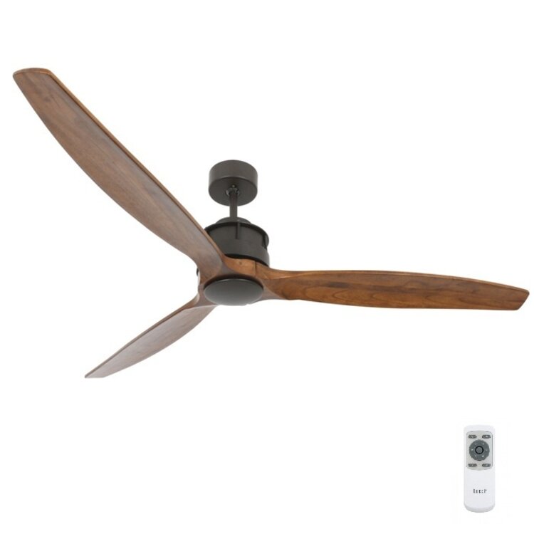 Plafondventilator Akmani Brons - Walnoot  Ø 142cm