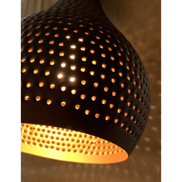 Freelight Hanglamp Bruciato Black Brown Ø 23cm 1 Lichts