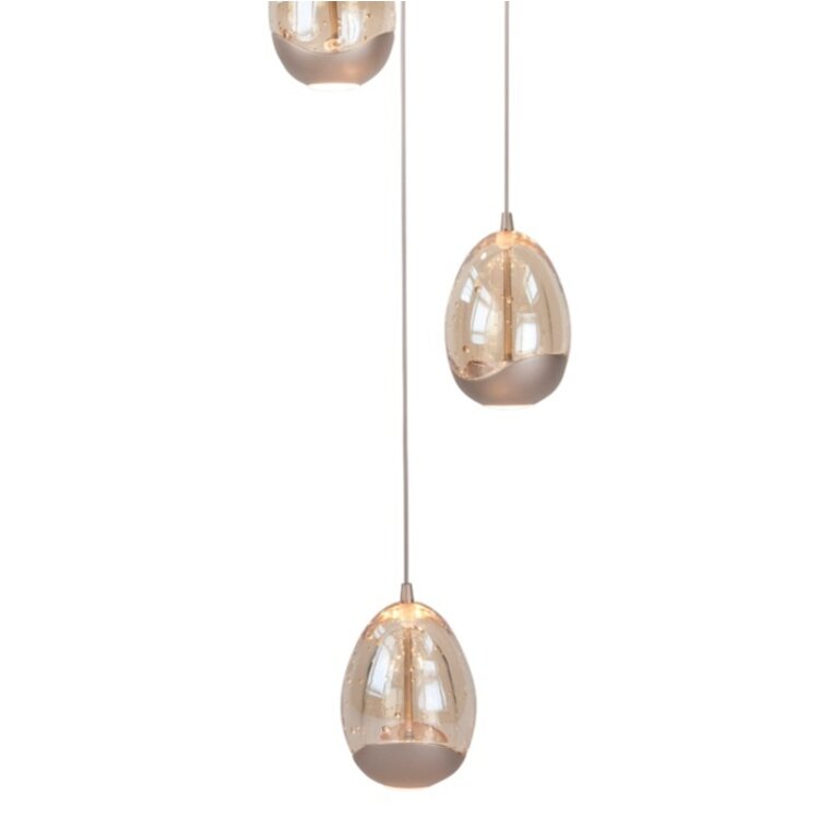 Highlight Hanglamp Champagne Egg 5 Lichts Ø 30 cm