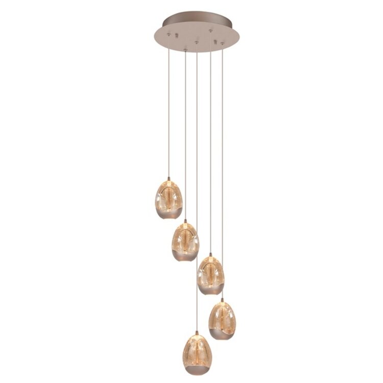 Highlight Hanglamp Champagne Egg 5 Lichts Ø 30 cm