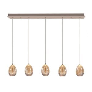 Hanglamp Champagne Egg 5 Lichts Balk
