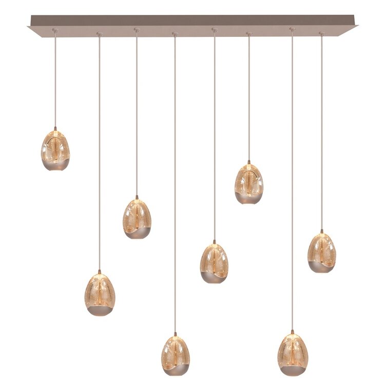 Highlight Hanglamp Champagne Egg 8 Lichts Balk