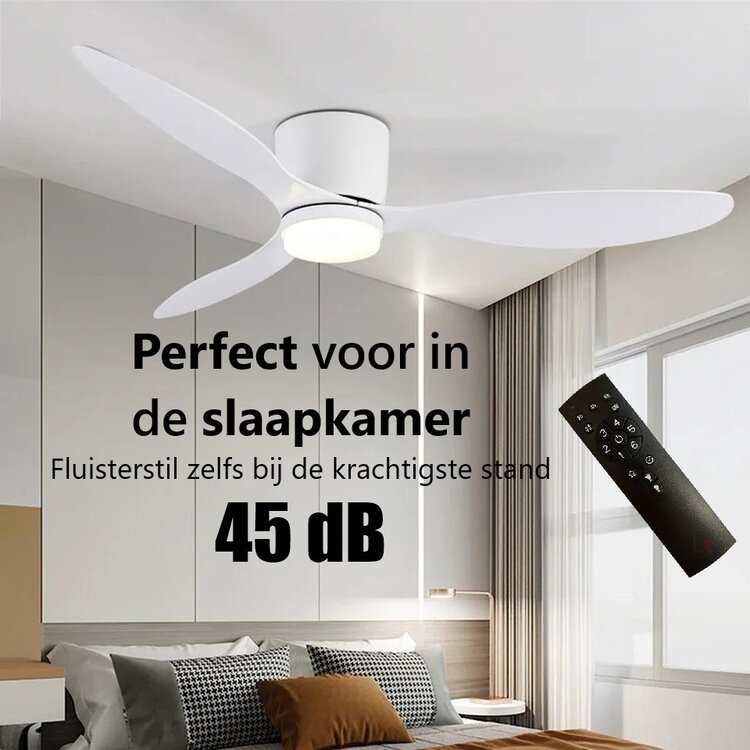 Freelight Plafondventilator Brezza Wit incl. Led 132cm