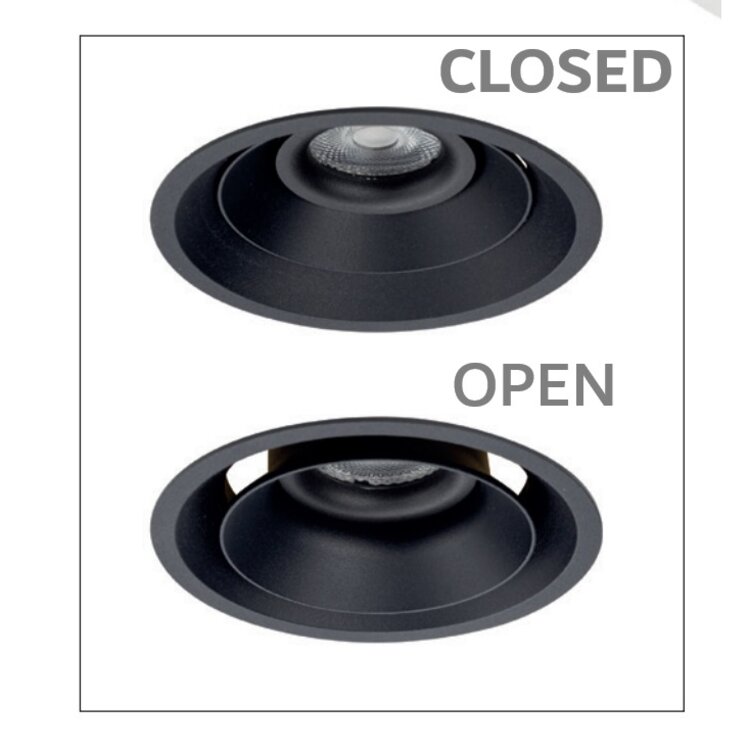 Ventilatie Inbouwspot Nela Zwart 8 Watt  IP54